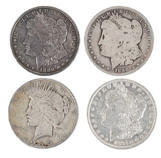 Three Rolls of Circulated Silver Dollars