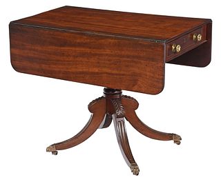 Regency Carved Mahogany Pembroke Table