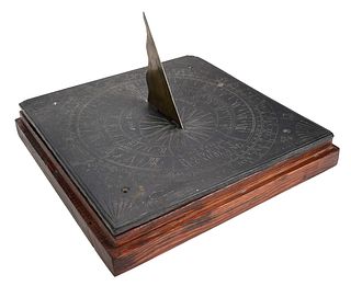 Rare and Important Charleston Engraved Sundial 