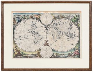 Stoopendaal - Double Hemisphere Map of the World