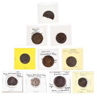 Group of Ten Early American Related Coins