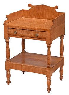 American Classical Tiger Maple Basin Stand