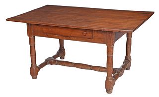 American William and Mary Walnut and Cherry Tavern Table