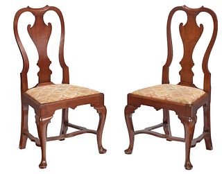 Fine Pair of Philadelphia Queen Anne Side Chairs