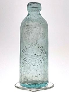 1896 Florida Brewing Co. Embossed Bottle Tampa Florida