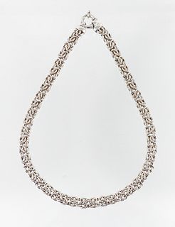 Milor Italy Silver Byzantine Chain Necklace