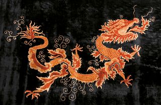 Roomsize Peking rug, ca. 1935, with a dragon on al