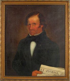 American School(ca. 1840), oil on canvas portraitf