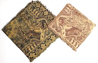 2 Vintage Orientalist Woven Tapestries