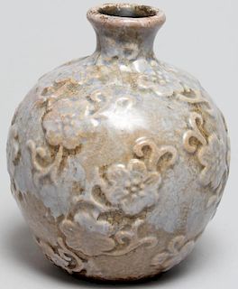 Japanese-Style Art Pottery "Cherry Blossoms" Vase