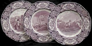 3 English George Washington Bicentenary Plates