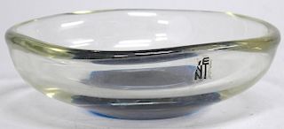 Venini Mid-Century Modern Murano Glass Dish