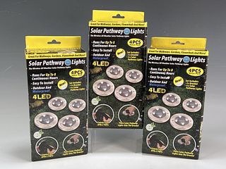 3 BOXES SOLAR PATHWAY LIGHTS