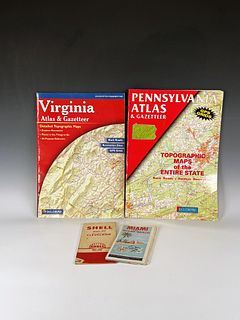 TWO ATLASES MAPS VIRGINIA AND PENNSYLVANIA