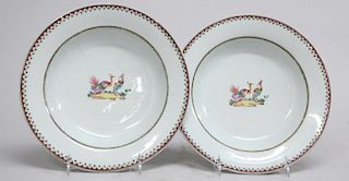Pair of Chinese Export Porcelain Soup Bowls
