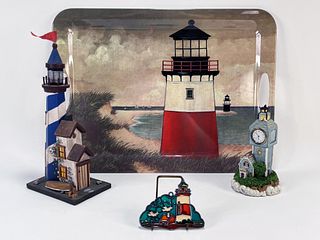 COLLECTION OF LIGHTHOUSE THEMED ITEMS 