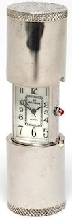 Vintage Skagen Quartz "Lipstick Tube" Travel Clock
