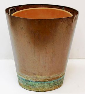 Large Double-Handled Copper Planter Shell