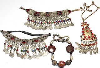 4 North African Tribal Jewelry Pieces