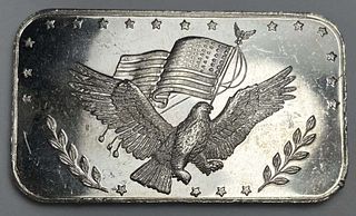 American Flag Eagle 1 ozt .999 Silver Trade Unit Bar