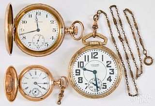 Two Waltham gold filled pocket watches