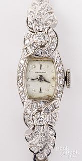 Hamilton 14K gold and diamond ladies wristwatch