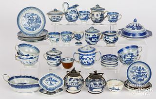 Large group of Chinese export Canton porcelain