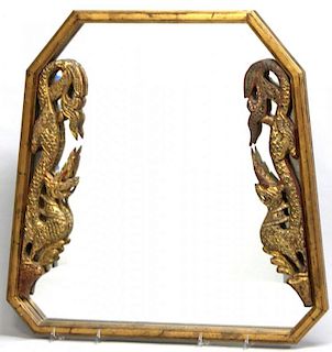 Thai Rectangular Octagon Naga Mirror