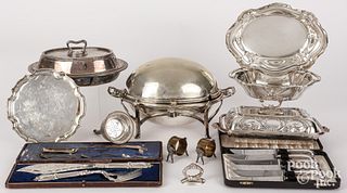 Miscellaneous silver plated serving pieces