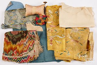 Group of needlework and fabric fragments
