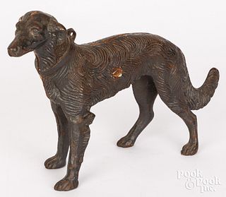 Hubley cast iron Russian Wolfhound Borzoi doorstop