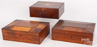 Three various boxes, 19th c.