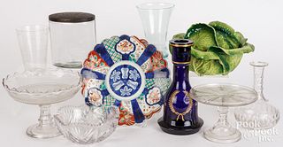 Miscellaneous glassware, 19th and 20th c.