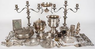 Large group of silver plate