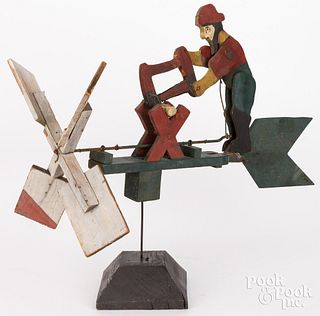 Painted whirligig, early 20th c.