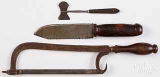 Three Civil War era medical tools