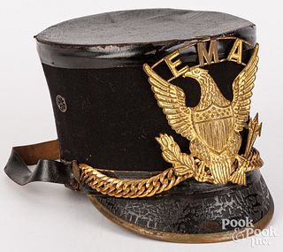 American military academy shako hat