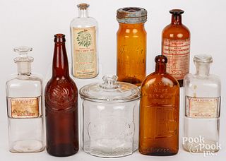 Group of bottles and jars, 19th and 20th c.