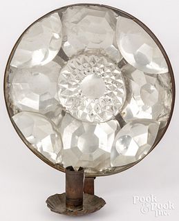 Tin candle sconce, 19th c.