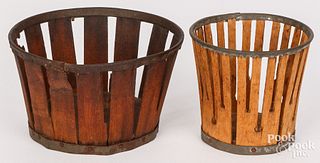 Two Shaker wood berry baskets, 19th c.