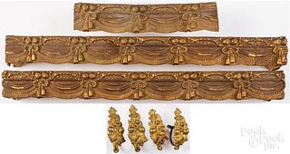 Two stamped brass valances, 19th c.
