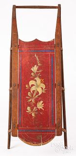 Child's painted sled, late 19th c.