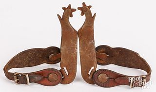 Pair of New Mexico steel spurs