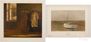 Two Andrew Wyeth collotypes