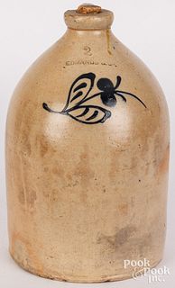 Massachusetts stoneware two-gallon jug, 19th c.