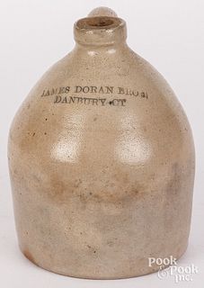 Connecticut stoneware merchant jug, 19th c.