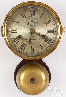 Seth Thomas ships bell wall clock, 19th c.