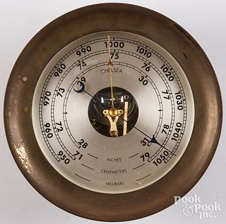 Chelsea brass ship's barometer, 20th c.