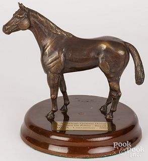 Bronze horse sculpture