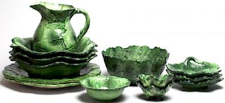 Group of Vietri Italian "Oak Leaf" Ceramic Ware